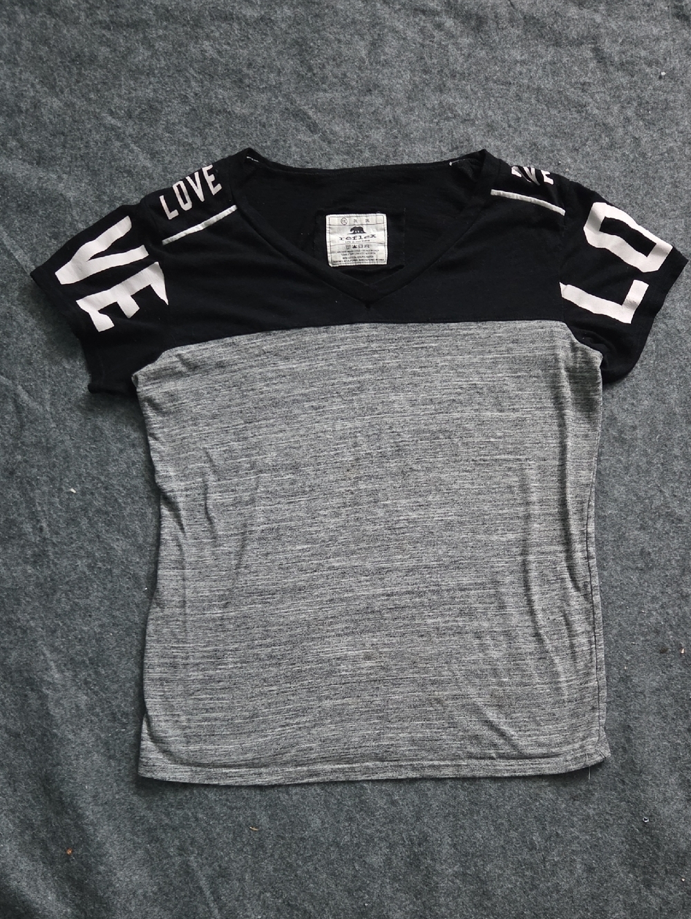 Reflex Black & Gray 'LOVE' Short Sleeve Tee